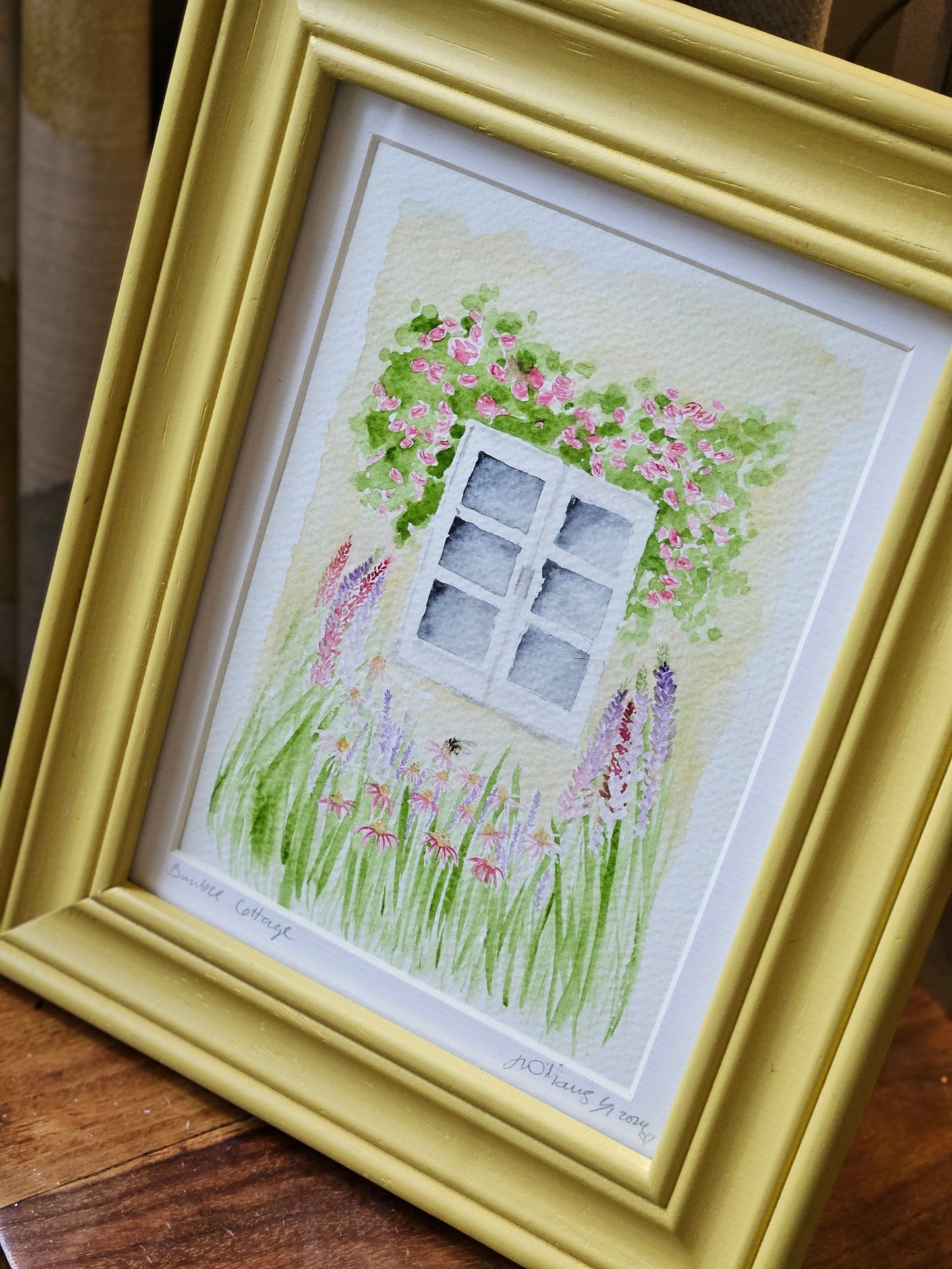 Bumble Cottage.  Original framed watercolour painting