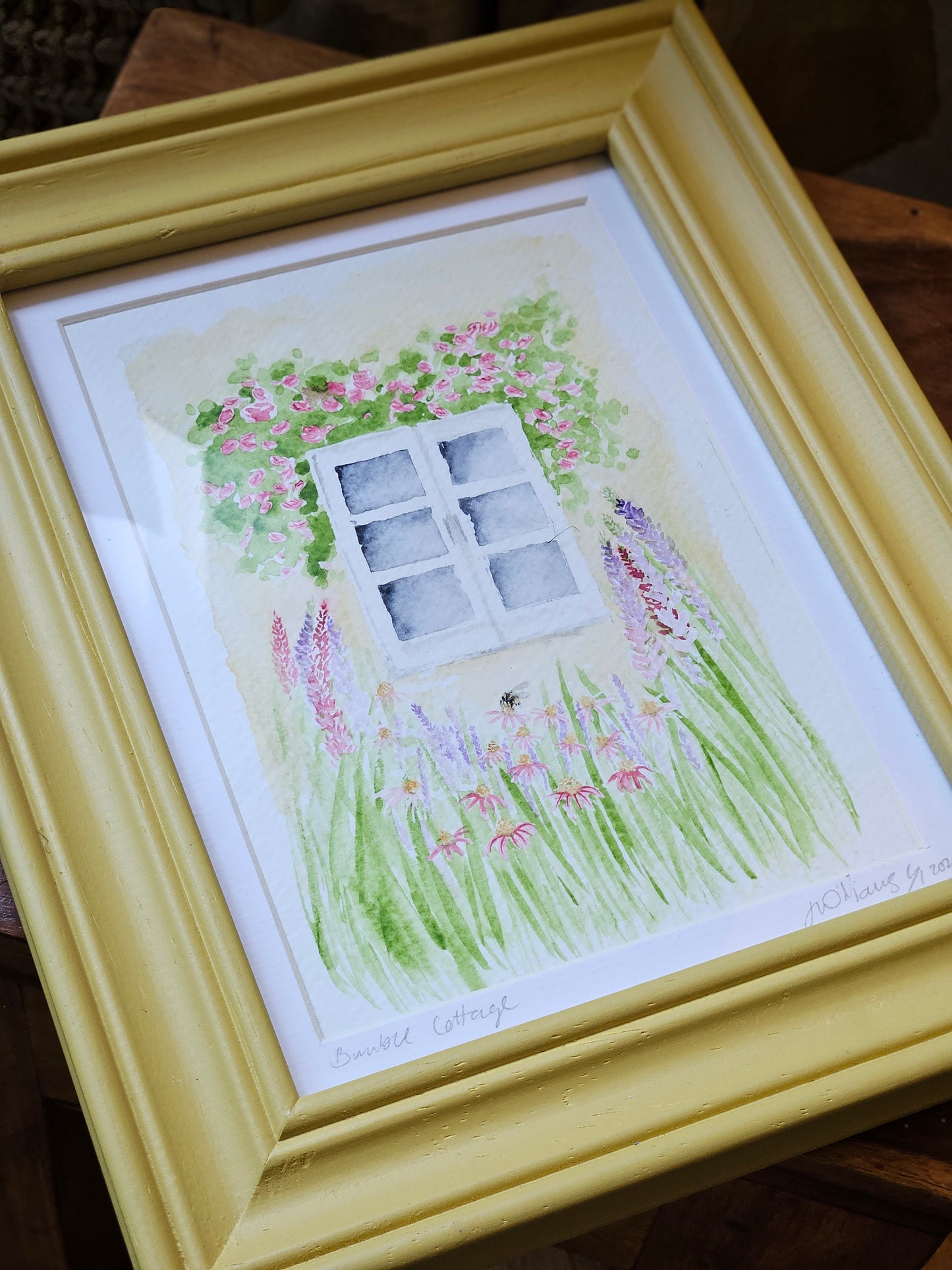 Bumble Cottage.  Original framed watercolour painting
