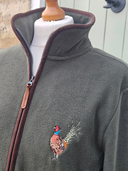 Embroidered Pheasant Fleece Jacket (women's)