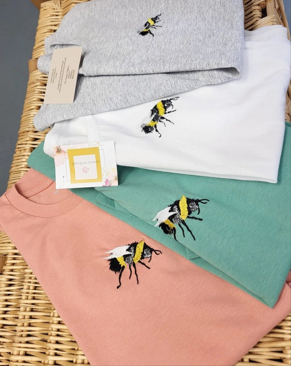 Embroidered Bumblebee Tshirts