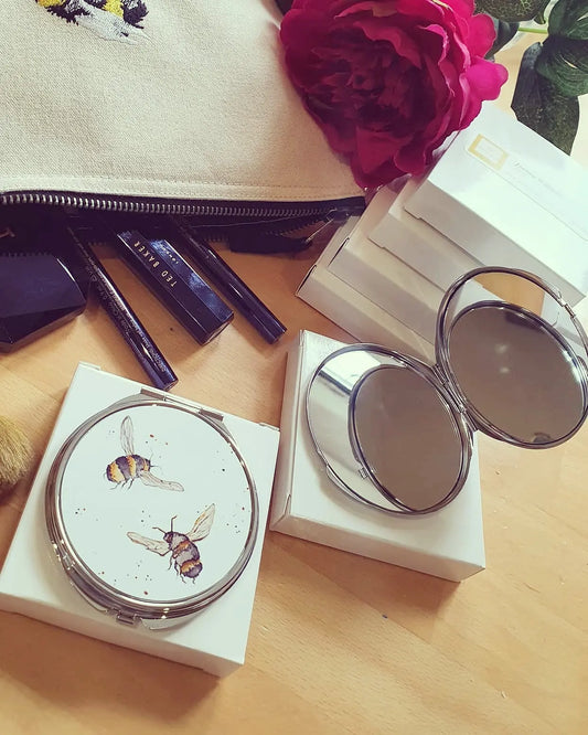 Cosmetic boxed bee mirror