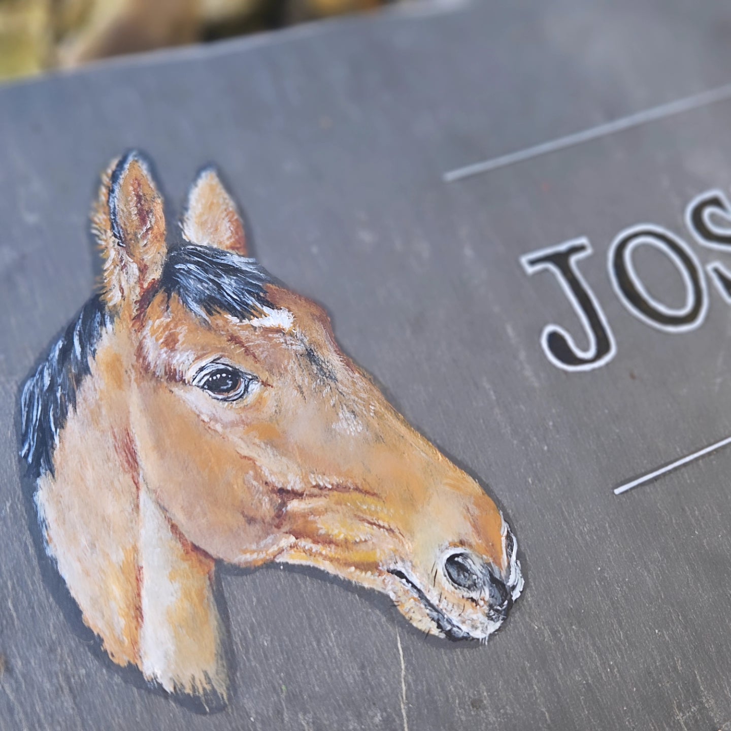Horse Slate Plaque