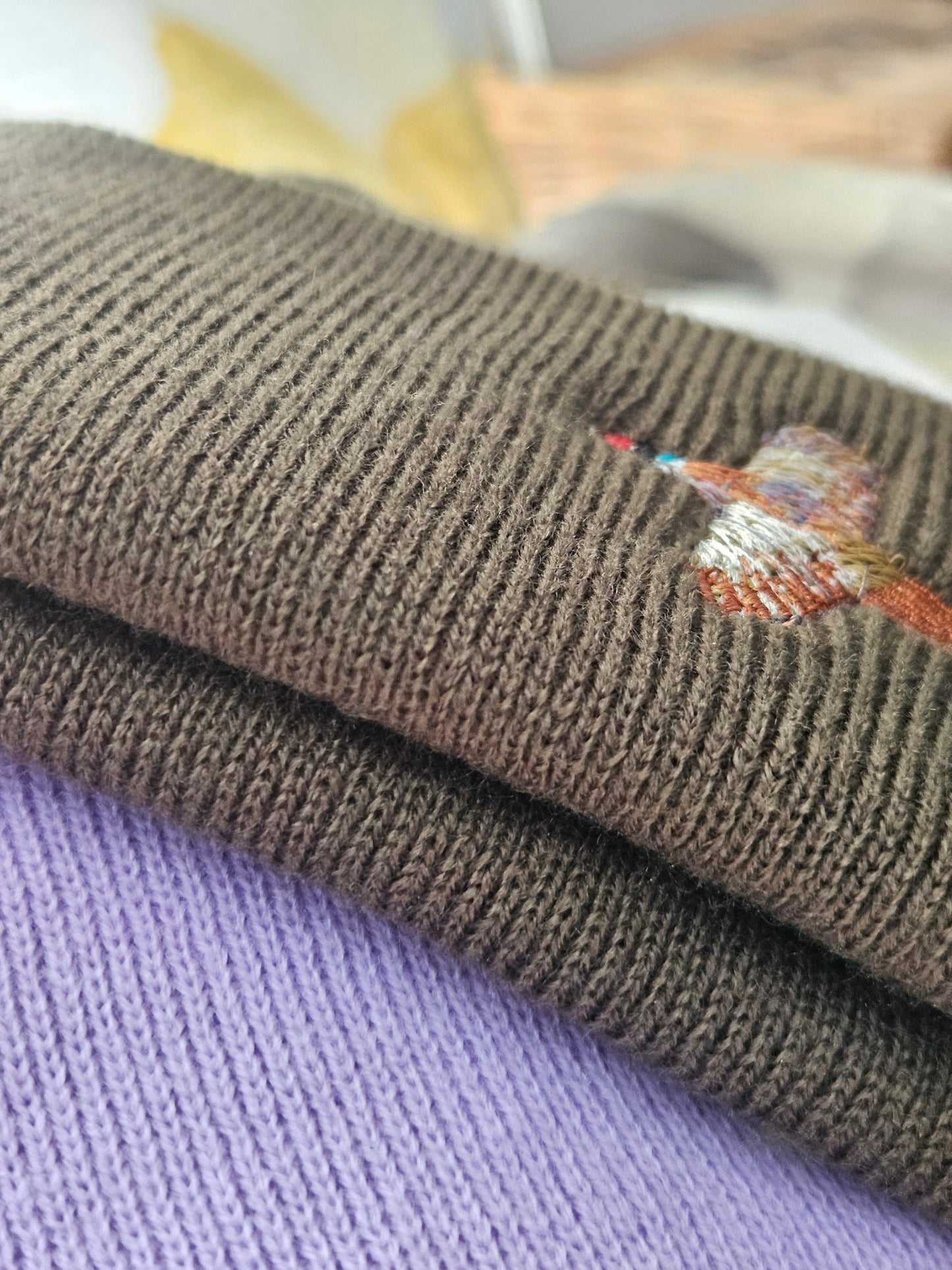 Embroidered Countryside Beanie