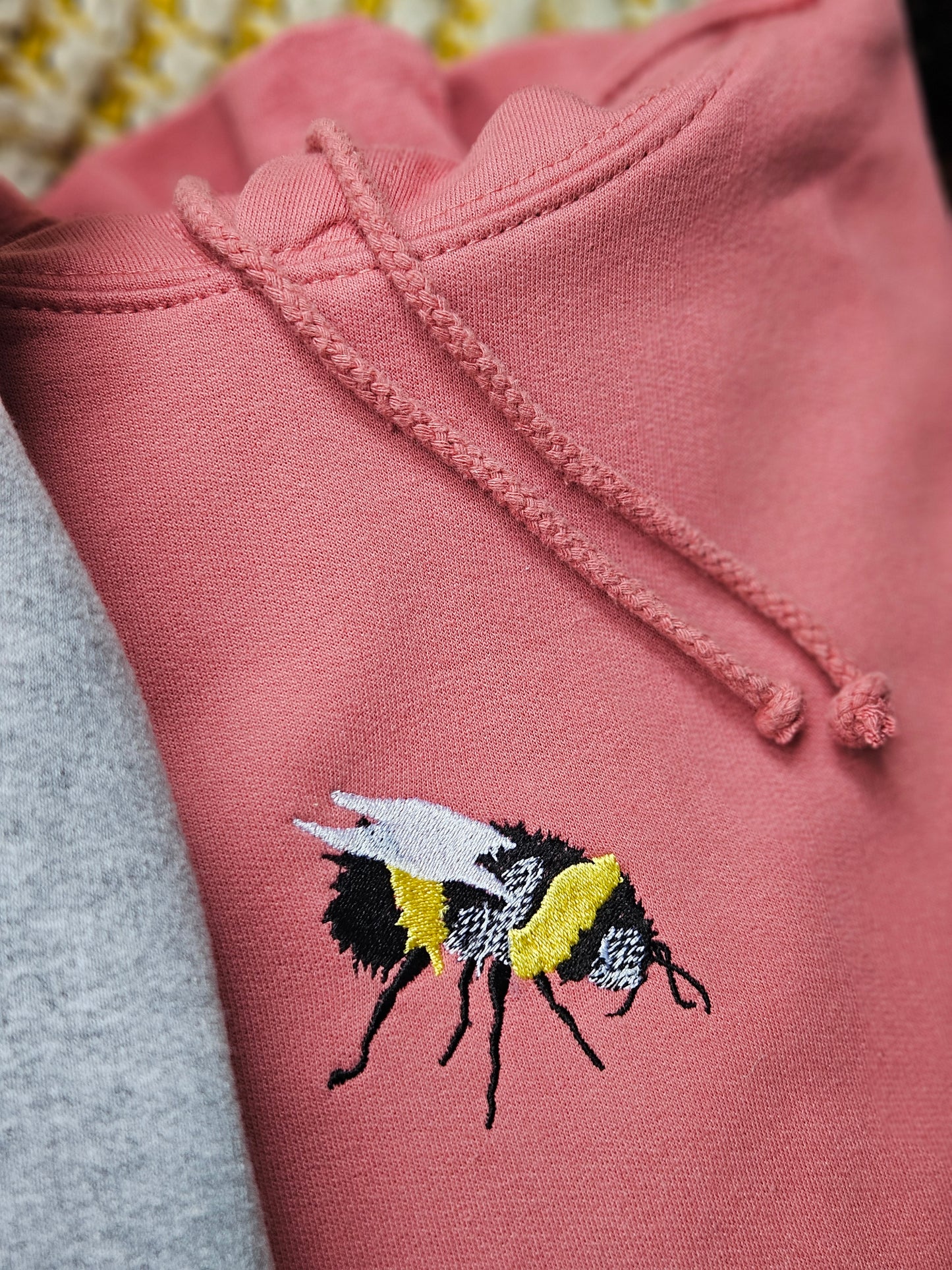 Embroidered bumble bee hoodies