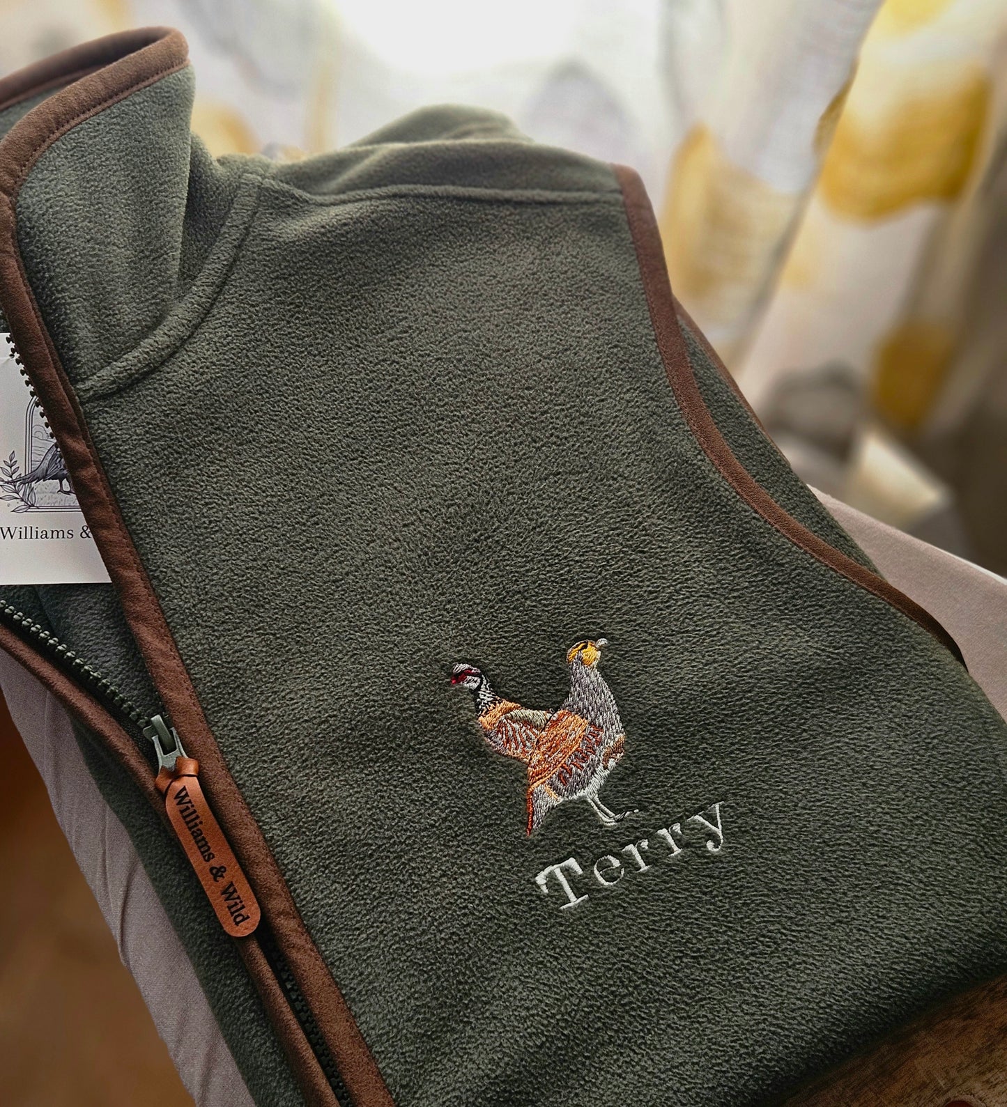 Embroidered Partridge Gilet -  (Men's)