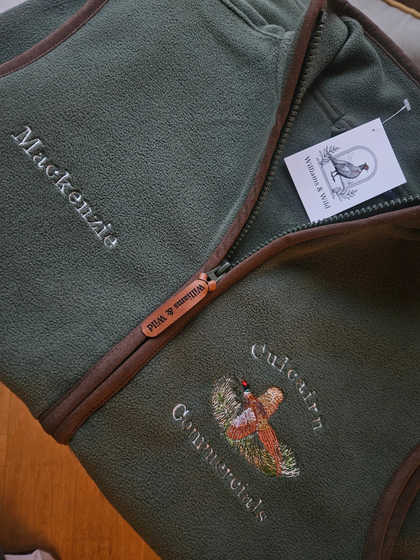 Embroidered Pheasant Gilet COLOUR FLYING PHEASANT-  (Men's)