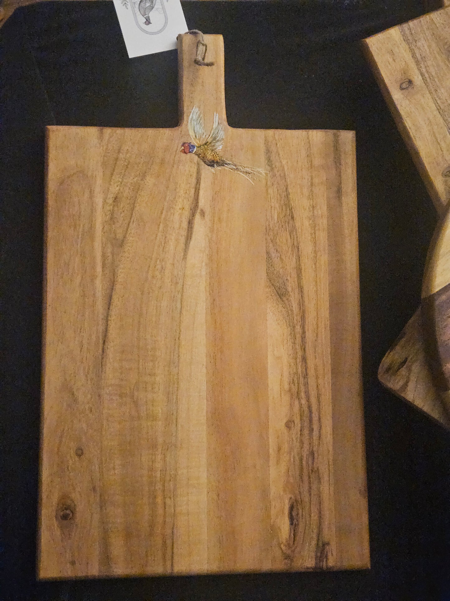 Hand Painted Flying Pheasant Serving Board