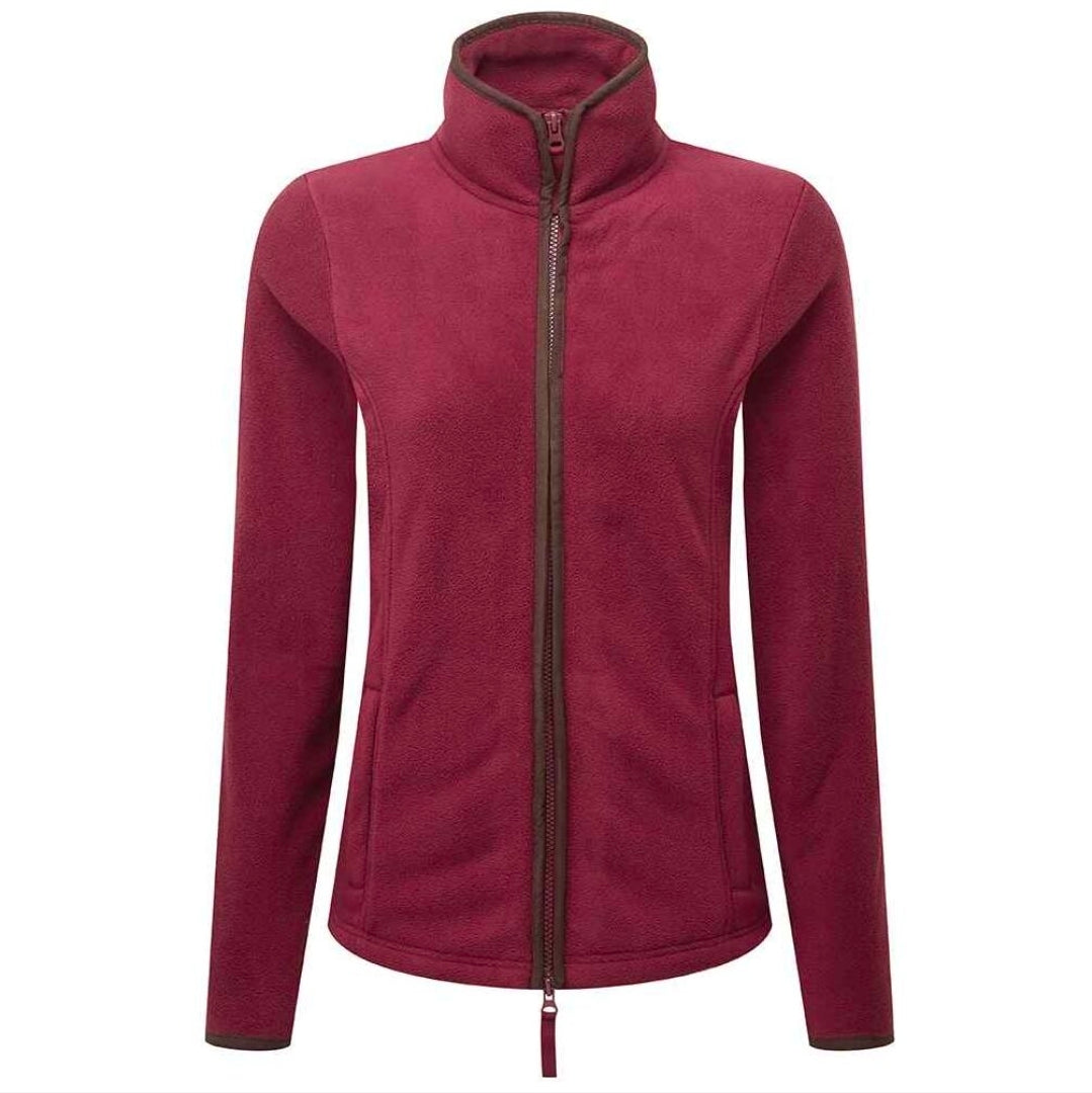 Embroidered WHITE FLYING PHEASANT Fleece Jacket (women's)