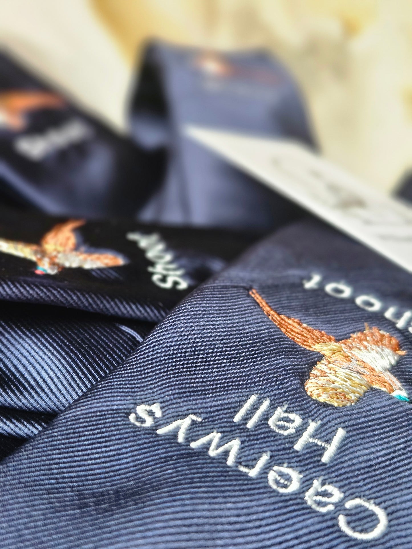 Embroidered Gamebird Silk Boxed Ties