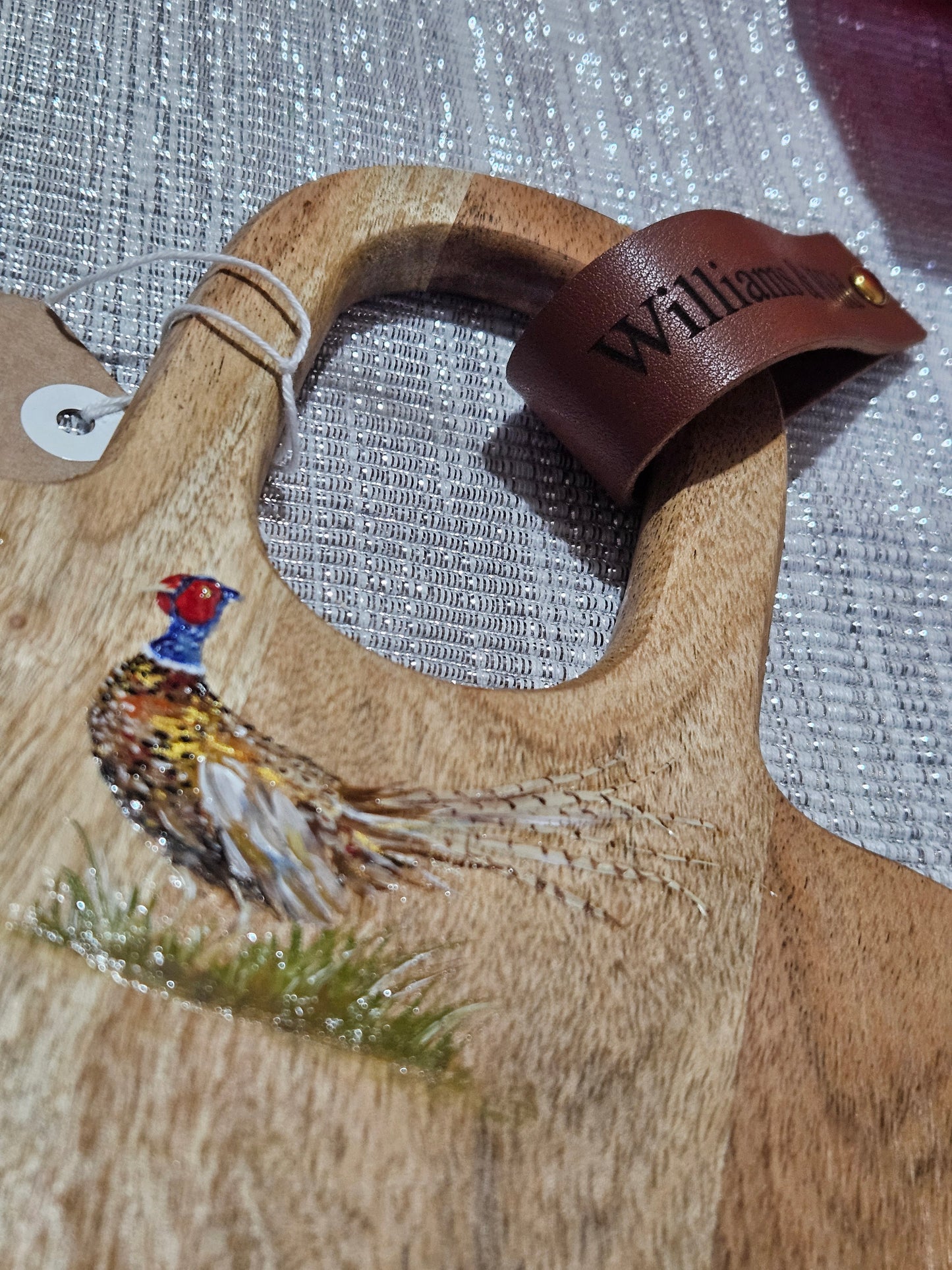 Long Hand Painted Pheasant Serving Board