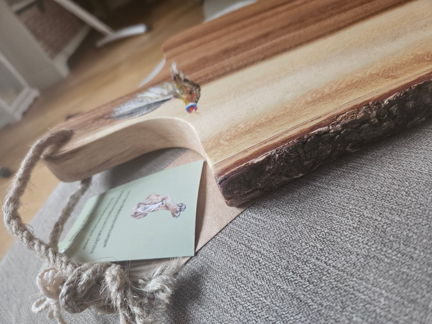 Hand Painted Flying Pheasant - Small Serving Board