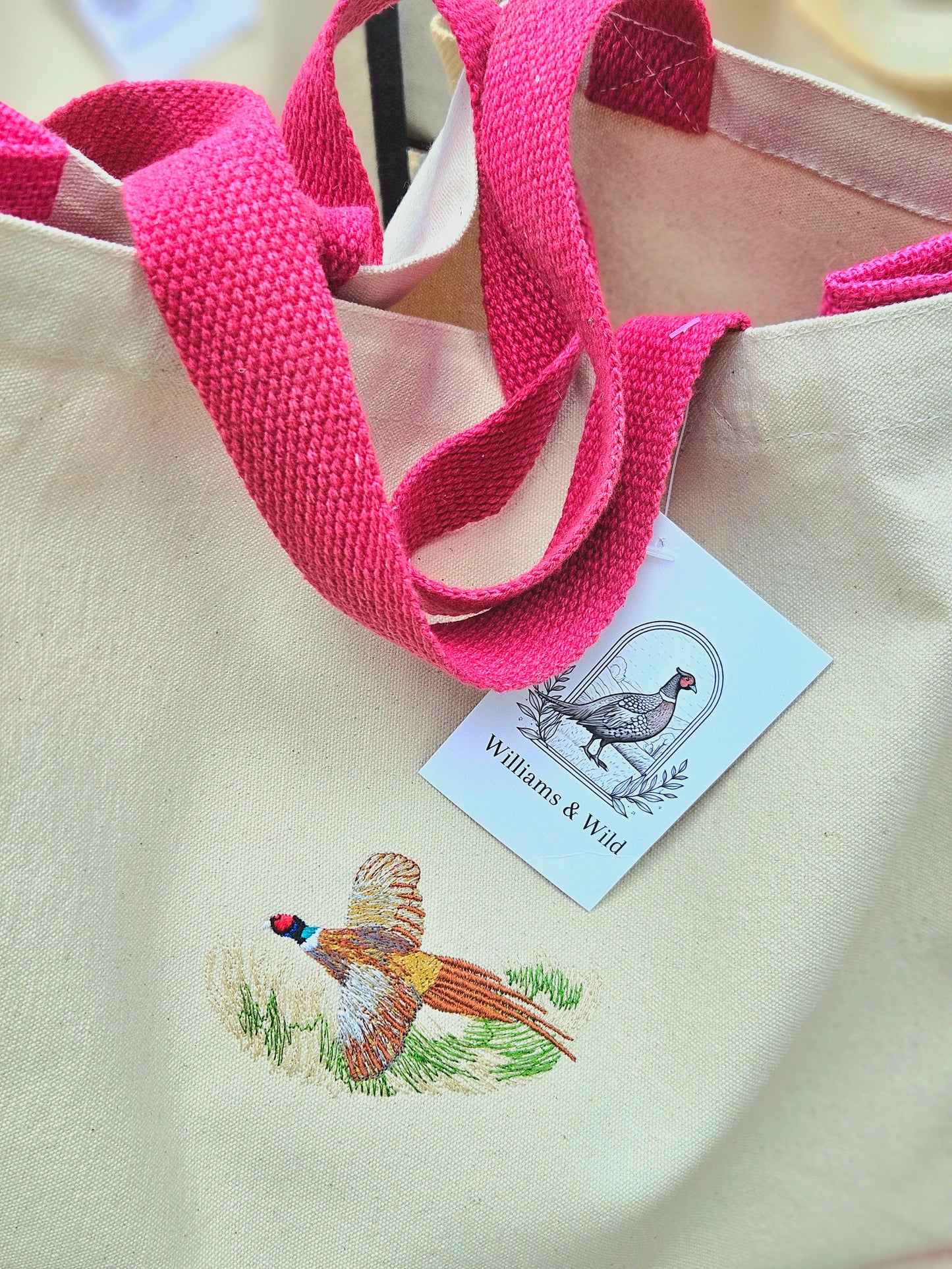 Embroidered Gamebird Strong Jute Bags