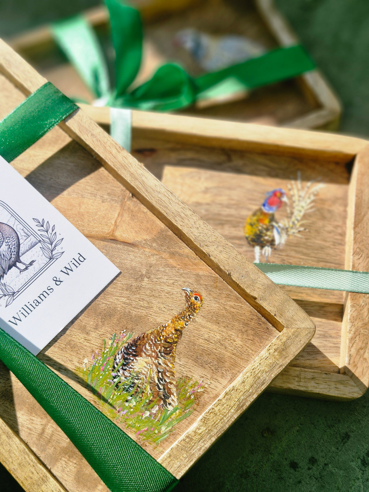 Hand Painted Gamebird Mango Boards / Trays