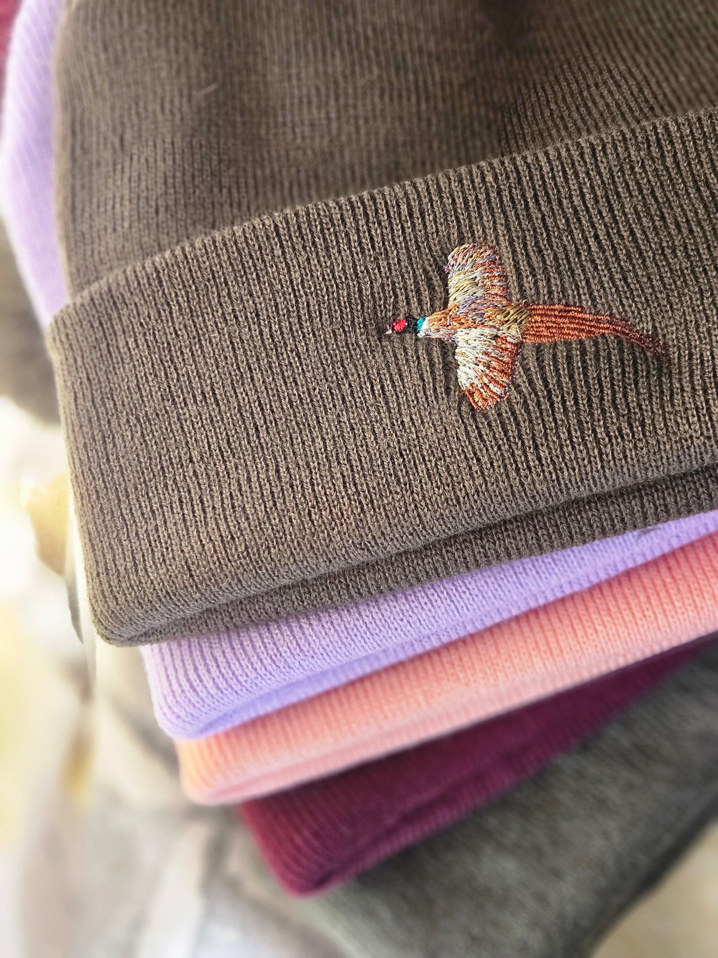 Embroidered Countryside Beanie
