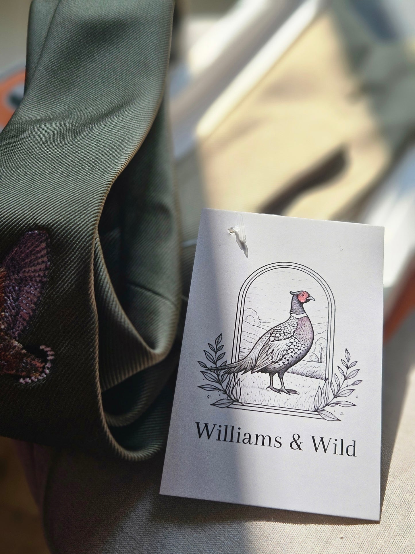 Embroidered Gamebird Silk Boxed Ties