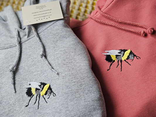 Embroidered bumble bee hoodies