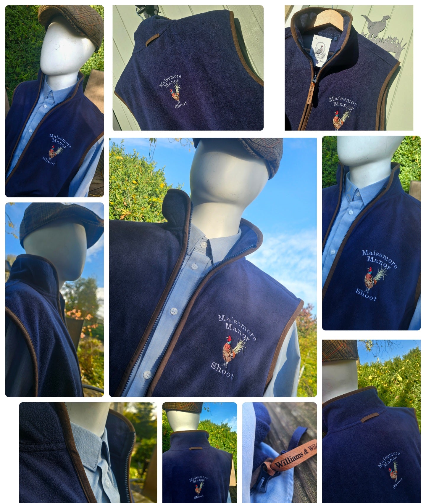 Embroidered Gundog Gilets/ Pheasant (Lucinda)