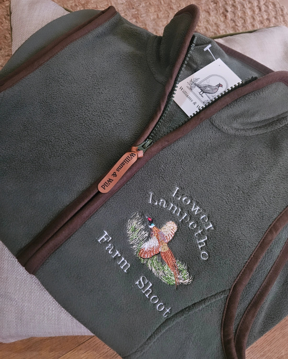 Embroidered Pheasant Gilet COLOUR FLYING PHEASANT-  (Men's)