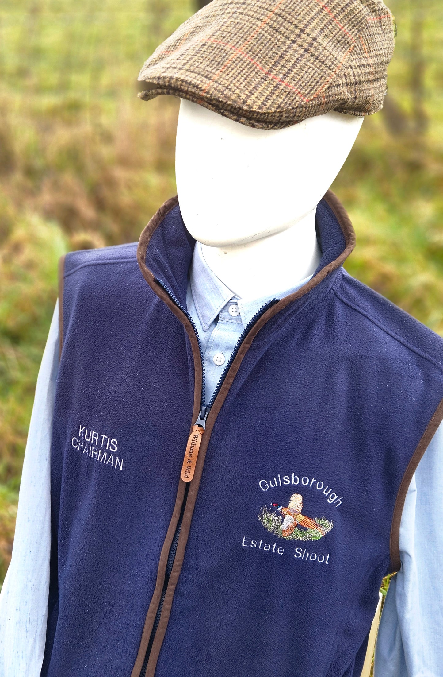 Embroidered Pheasant Gilet COLOUR FLYING PHEASANT-  (Men's)