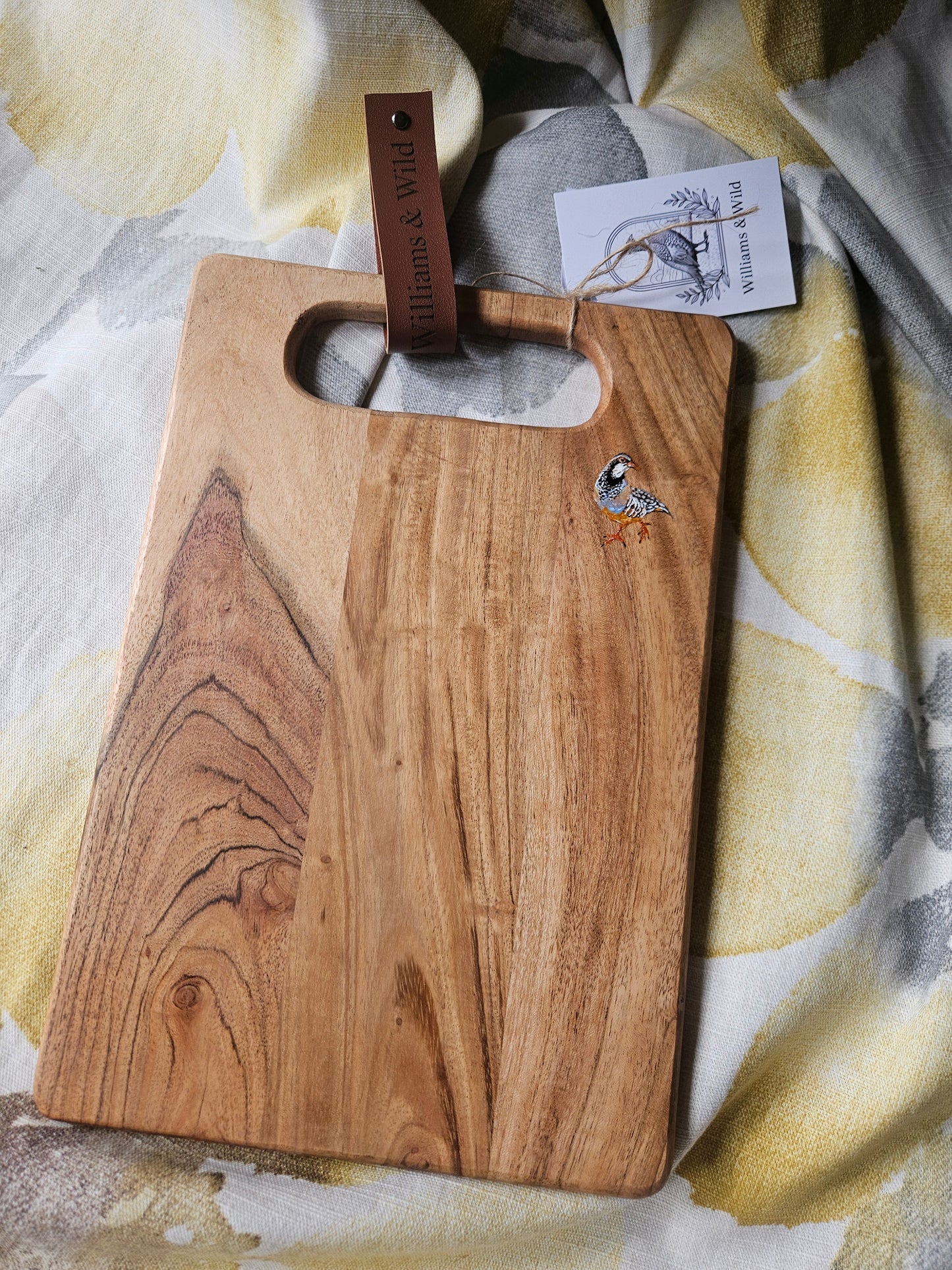Hand Painted Partridge Resin Serving Board