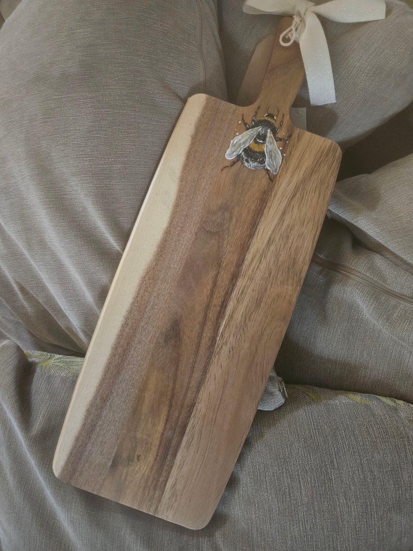 Hand Painted Bumble Bee Long Serving Board.