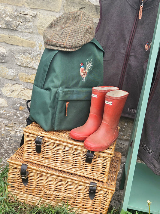 Embroidered Pheasant Rucksack