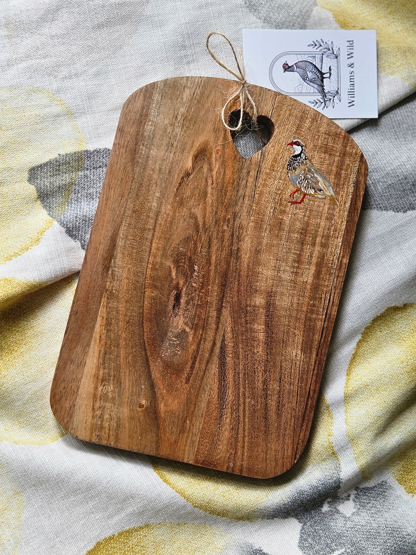 Hand Painted Partridge Wooden Small Board