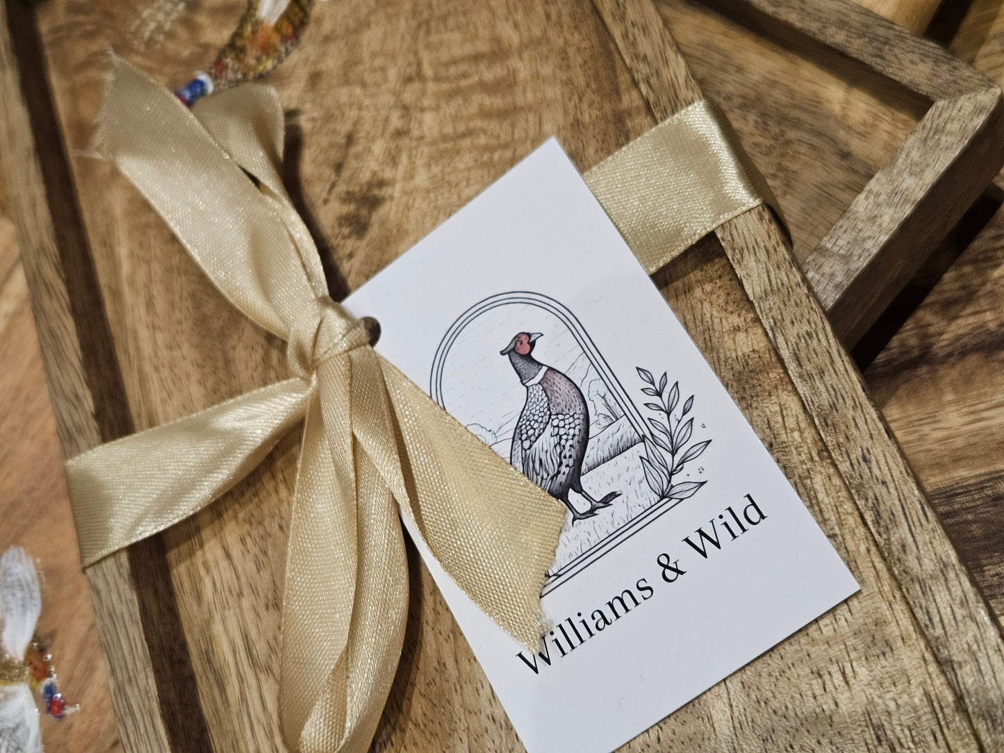 Hand Painted Pheasant Mango Boards / Trays