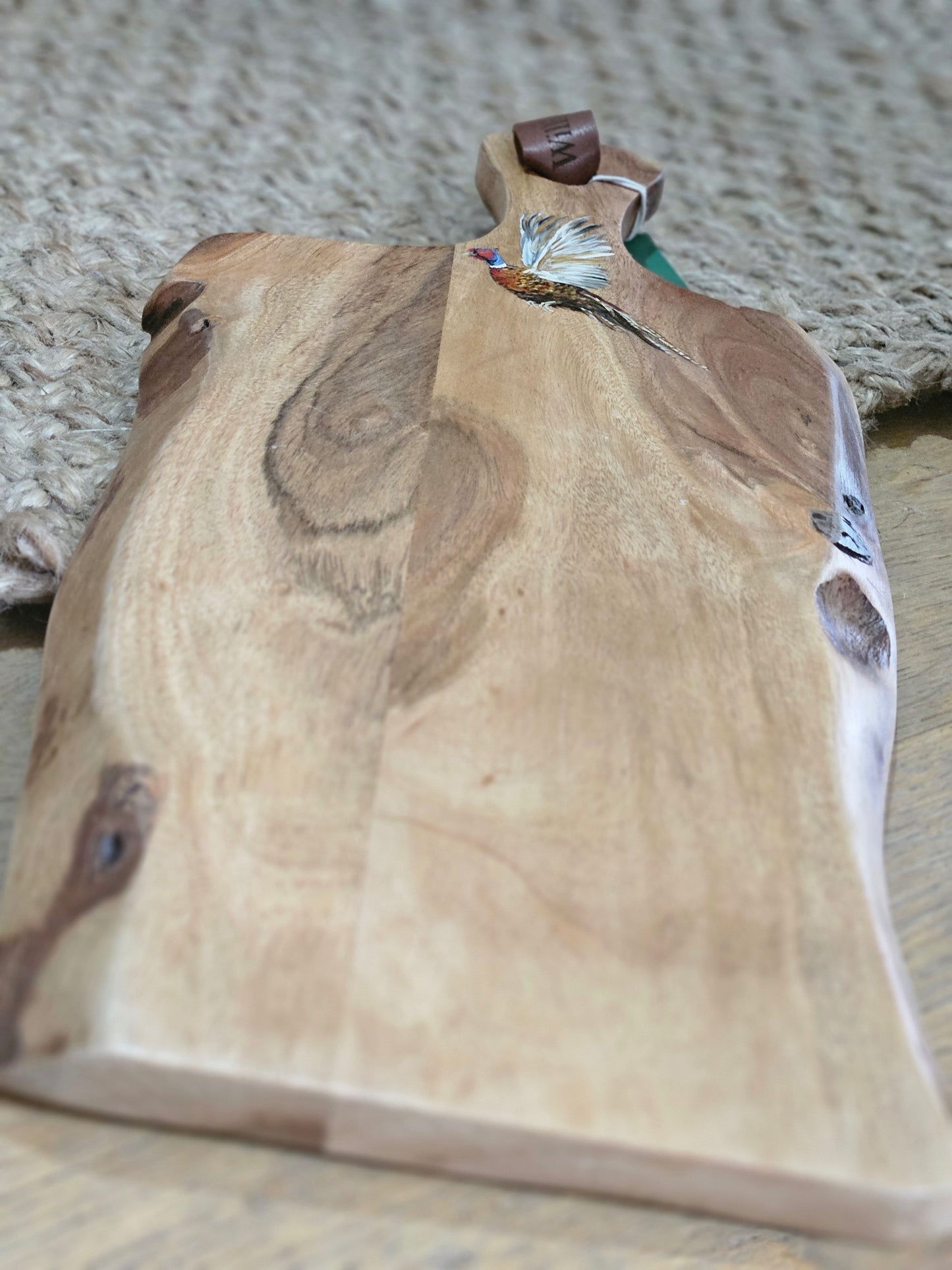 Hand Painted Pheasant Serving Board