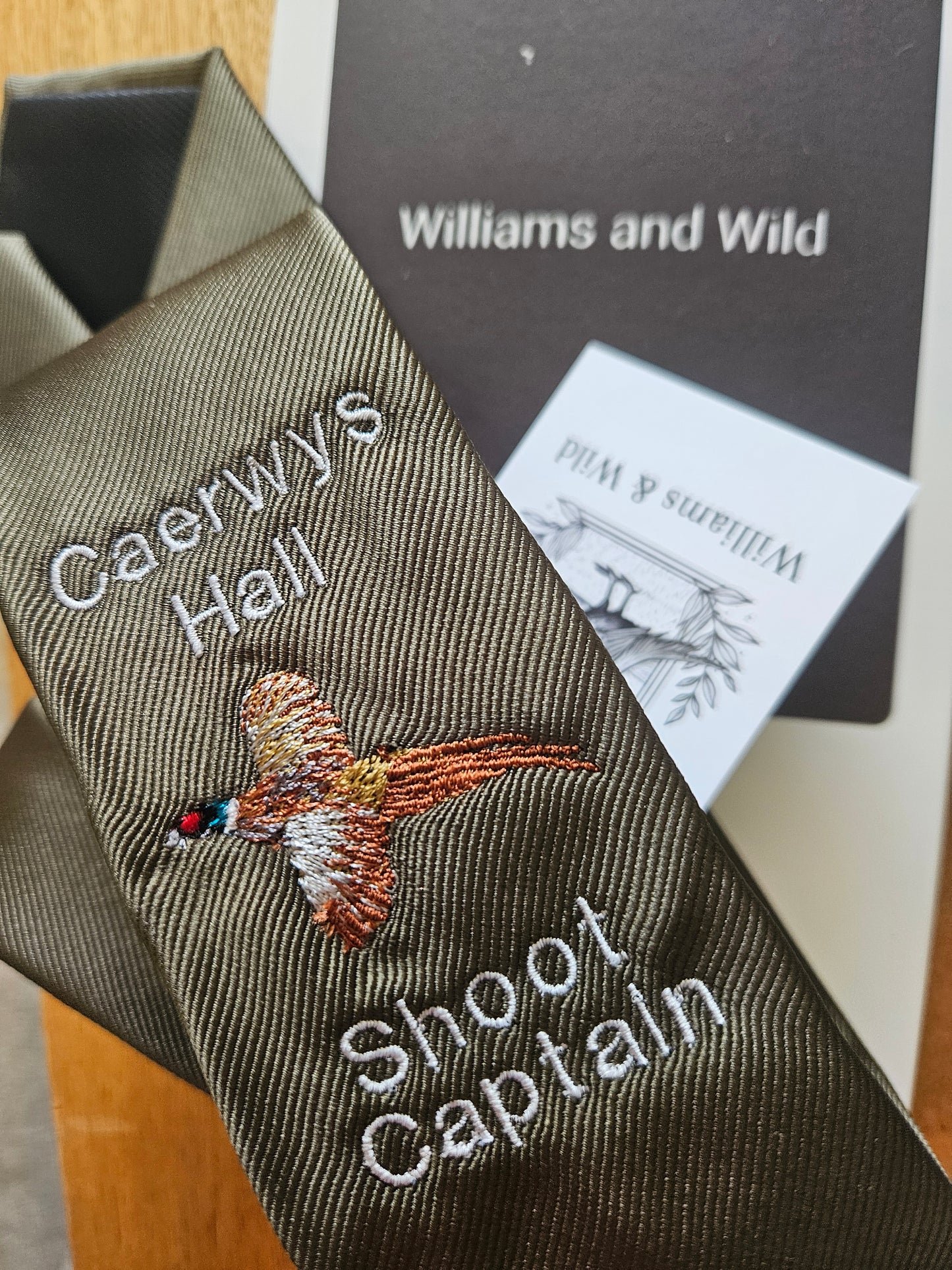 Embroidered Gamebird Silk Boxed Ties