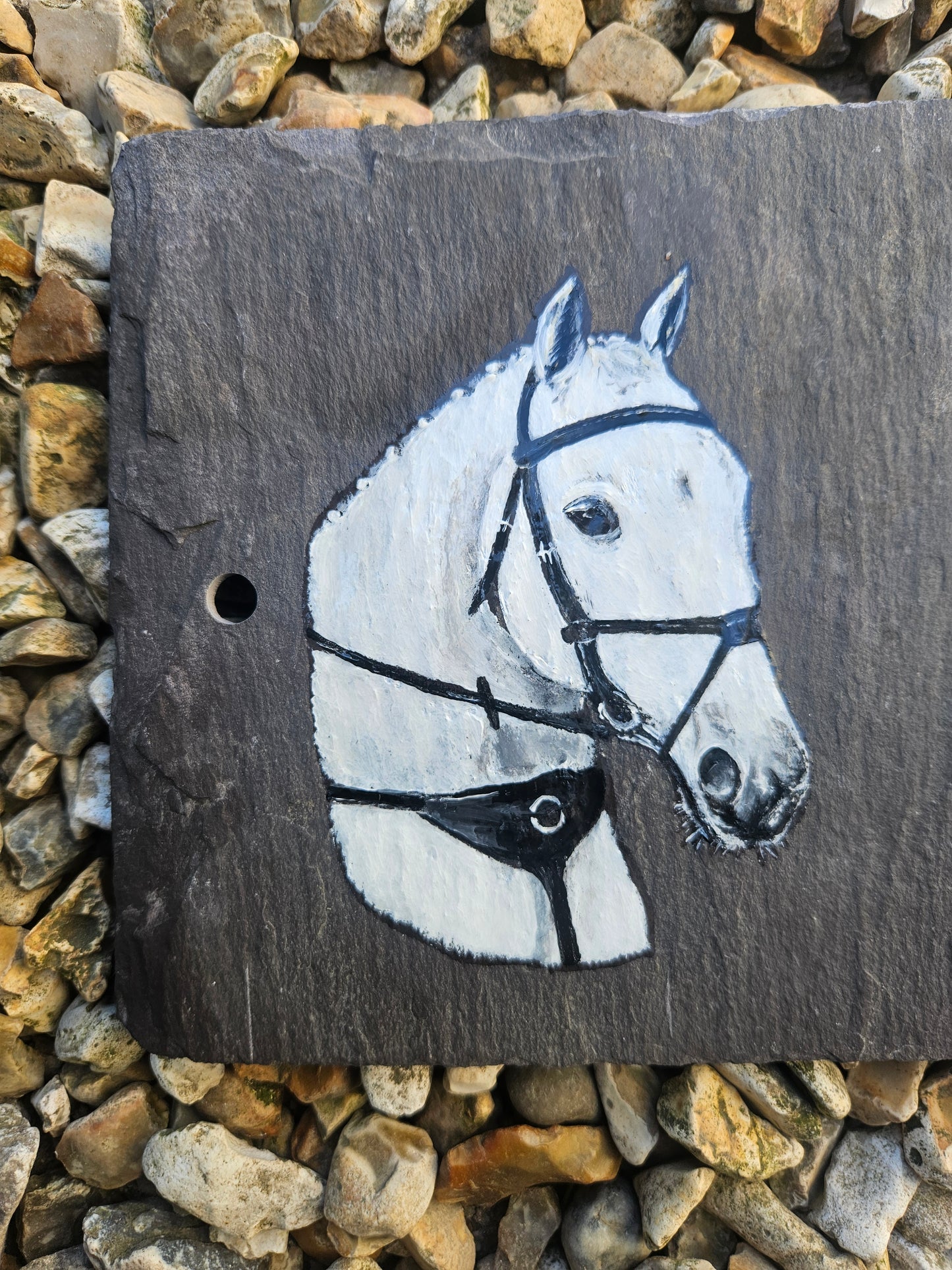 Hand Painted Horse Slate Plaque