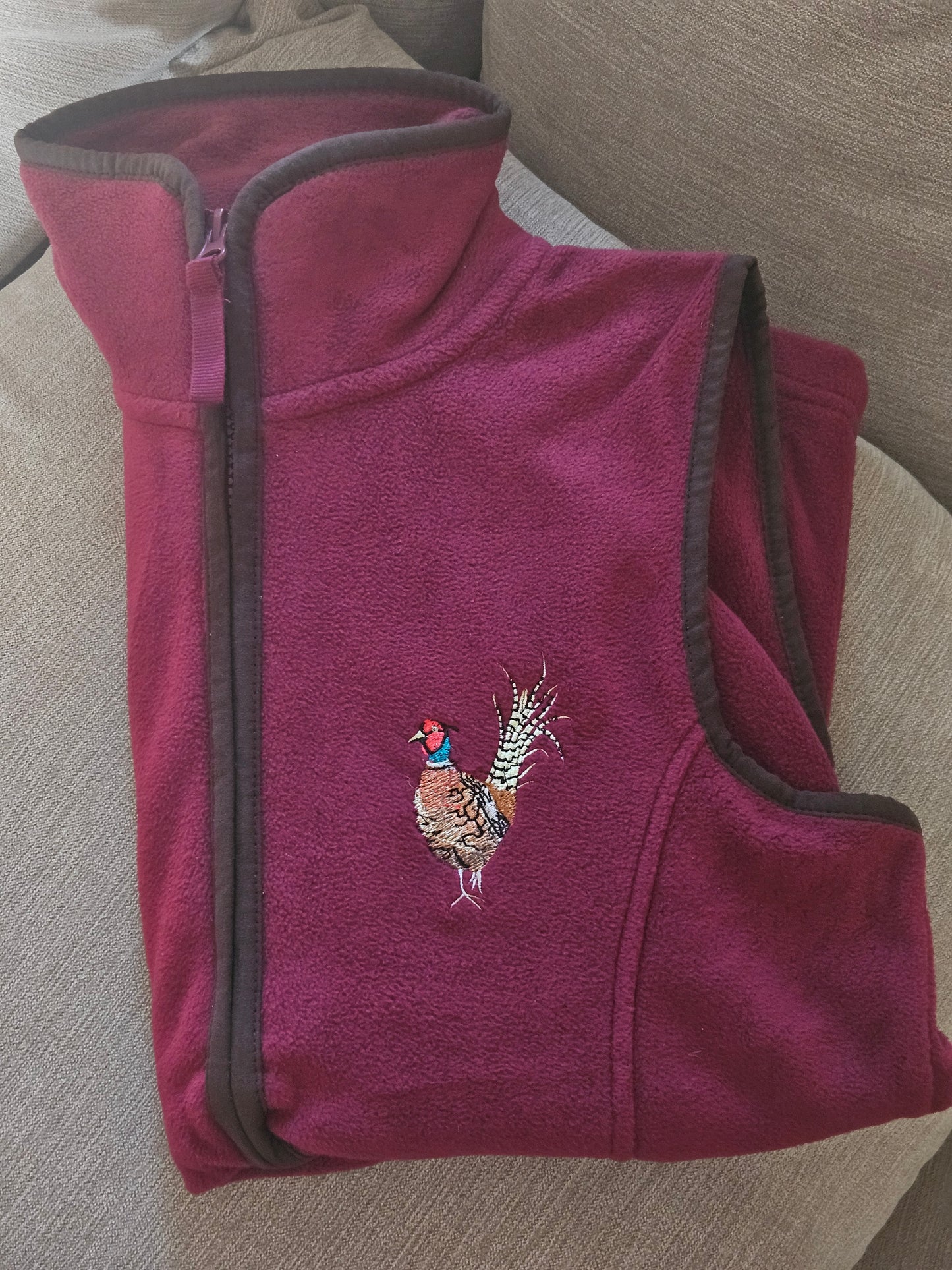 Embroidered Pheasant Gilet -  (women's)