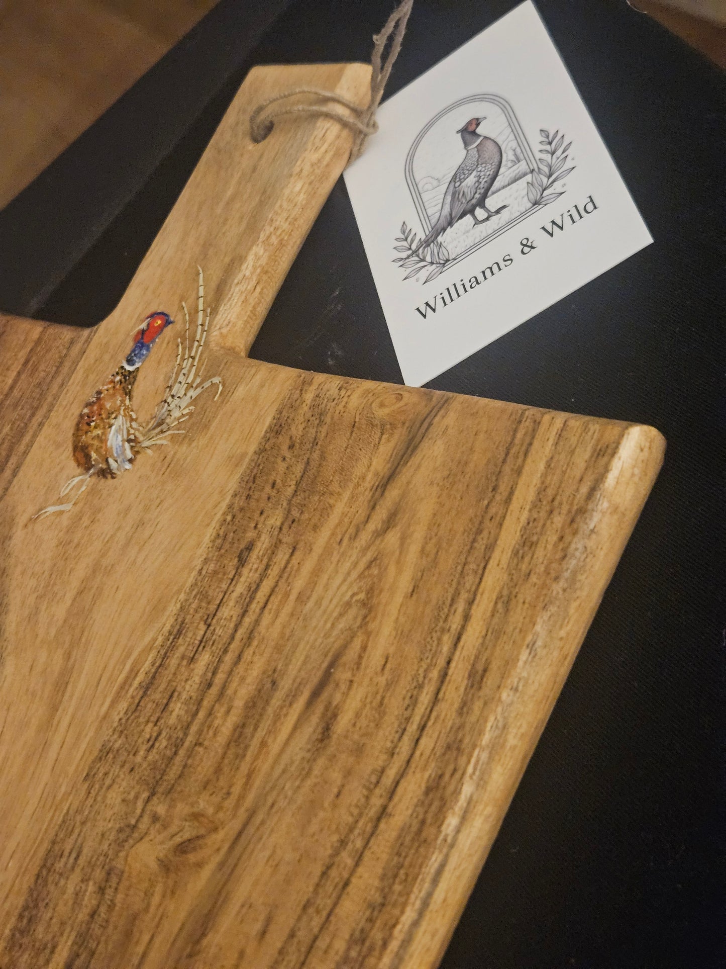 Hand Painted Pheasant Serving Board.