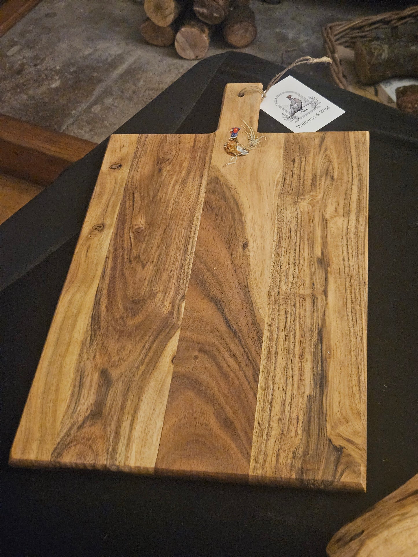 Hand Painted Pheasant Serving Board.