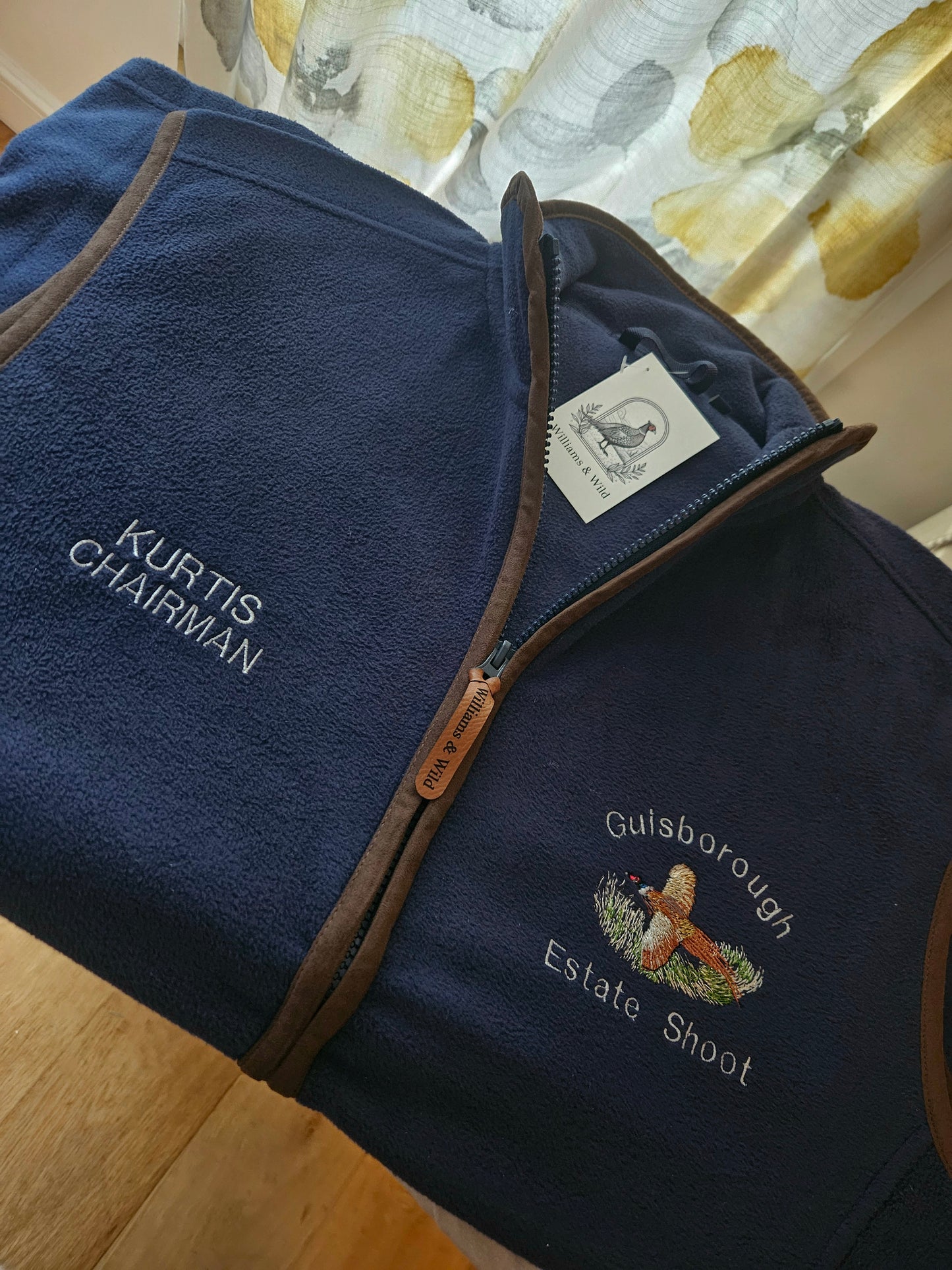 Embroidered Pheasant Gilet COLOUR FLYING PHEASANT-  (Men's)