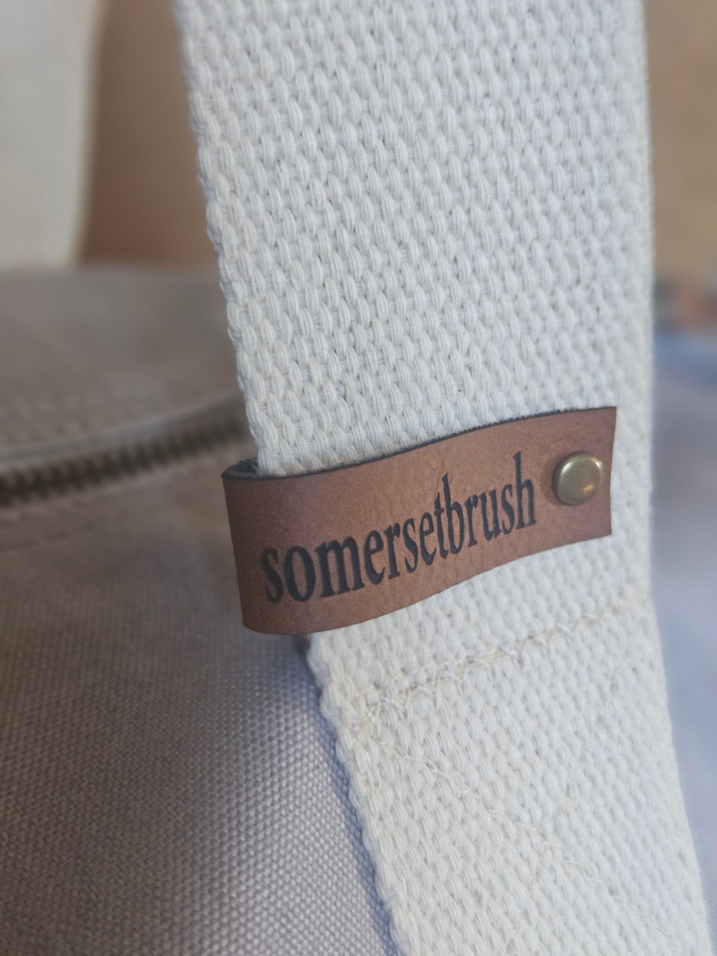 Organic Embroidered Bee Barrel Bag