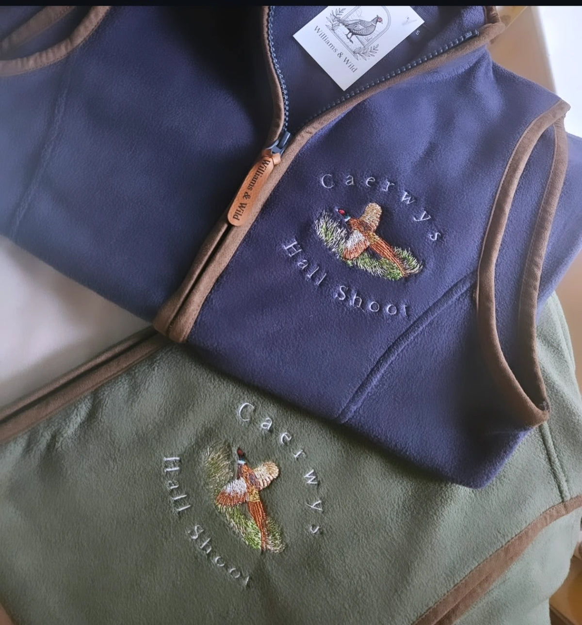 Embroidered Pheasant Gilet COLOUR FLYING PHEASANT-  (Men's)