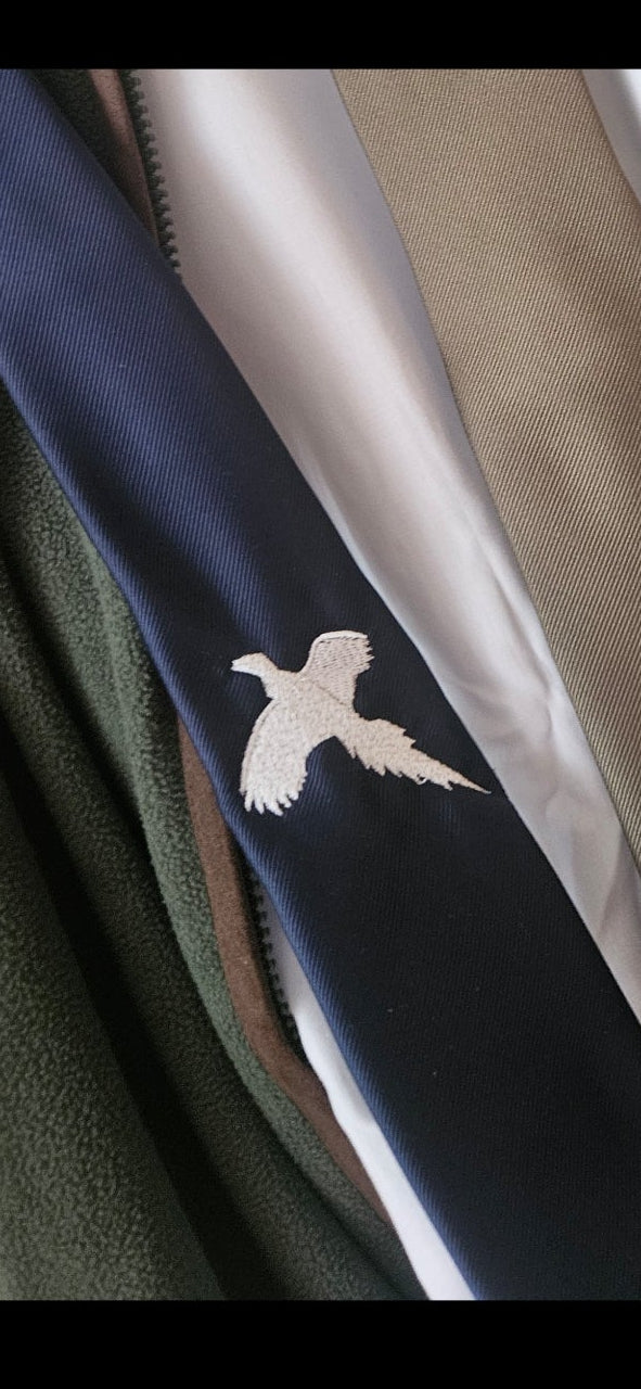 Embroidered Gamebird Silk Boxed Ties