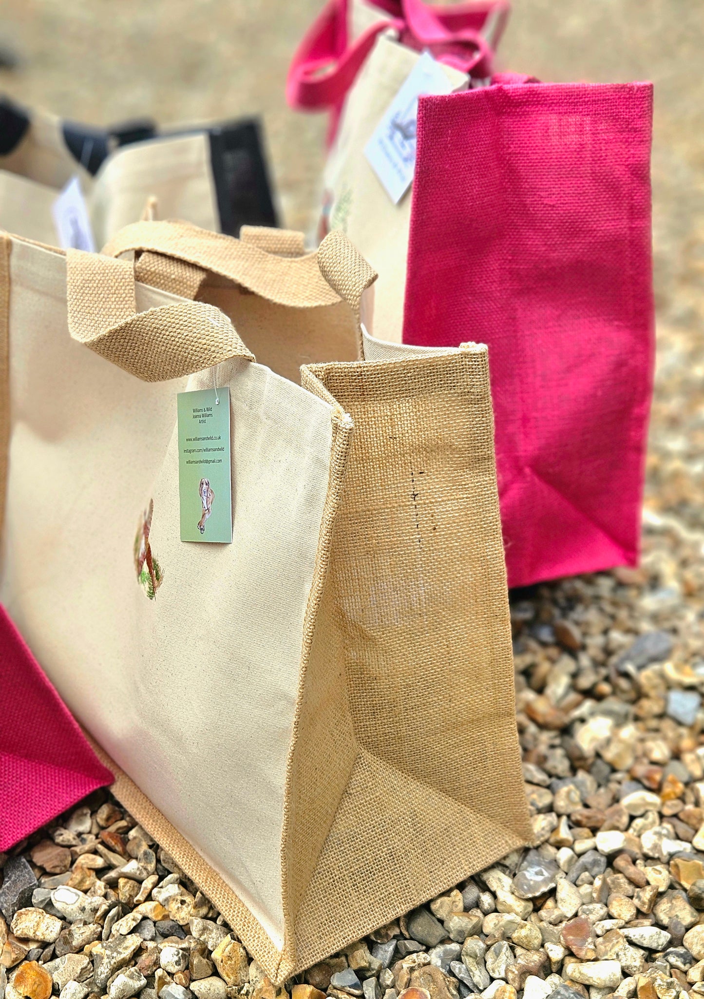 Embroidered Gamebird Strong Jute Bags