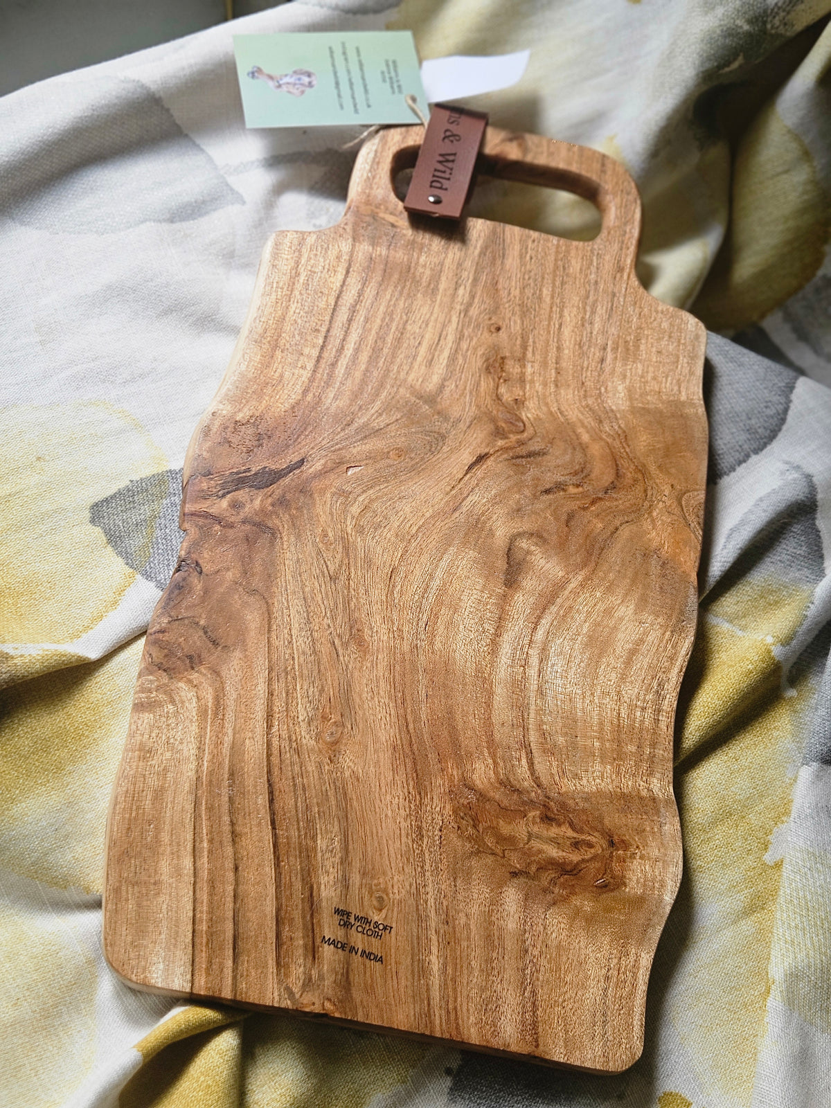 Hand Painted Flying Pheasant Long Serving wooden board