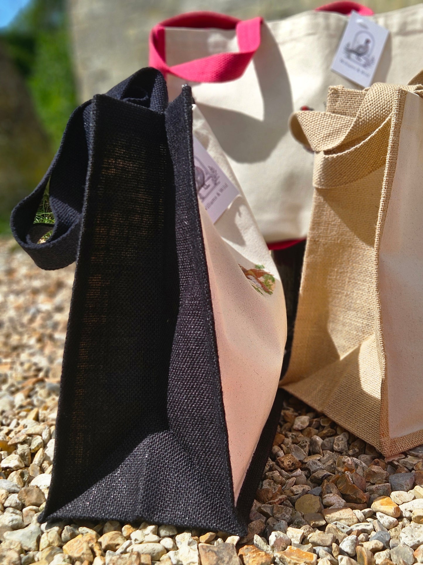Embroidered Gamebird Strong Jute Bags