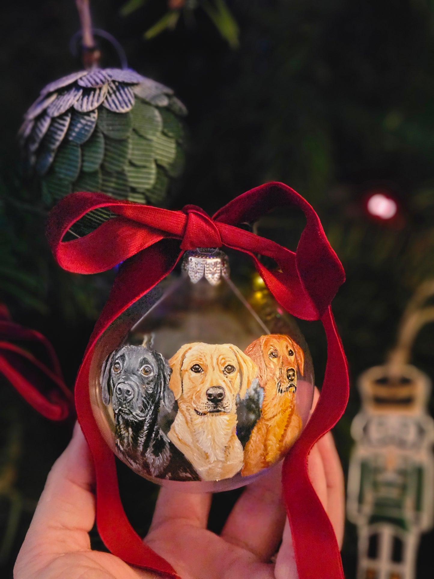 Hand Painted Glass Bauble