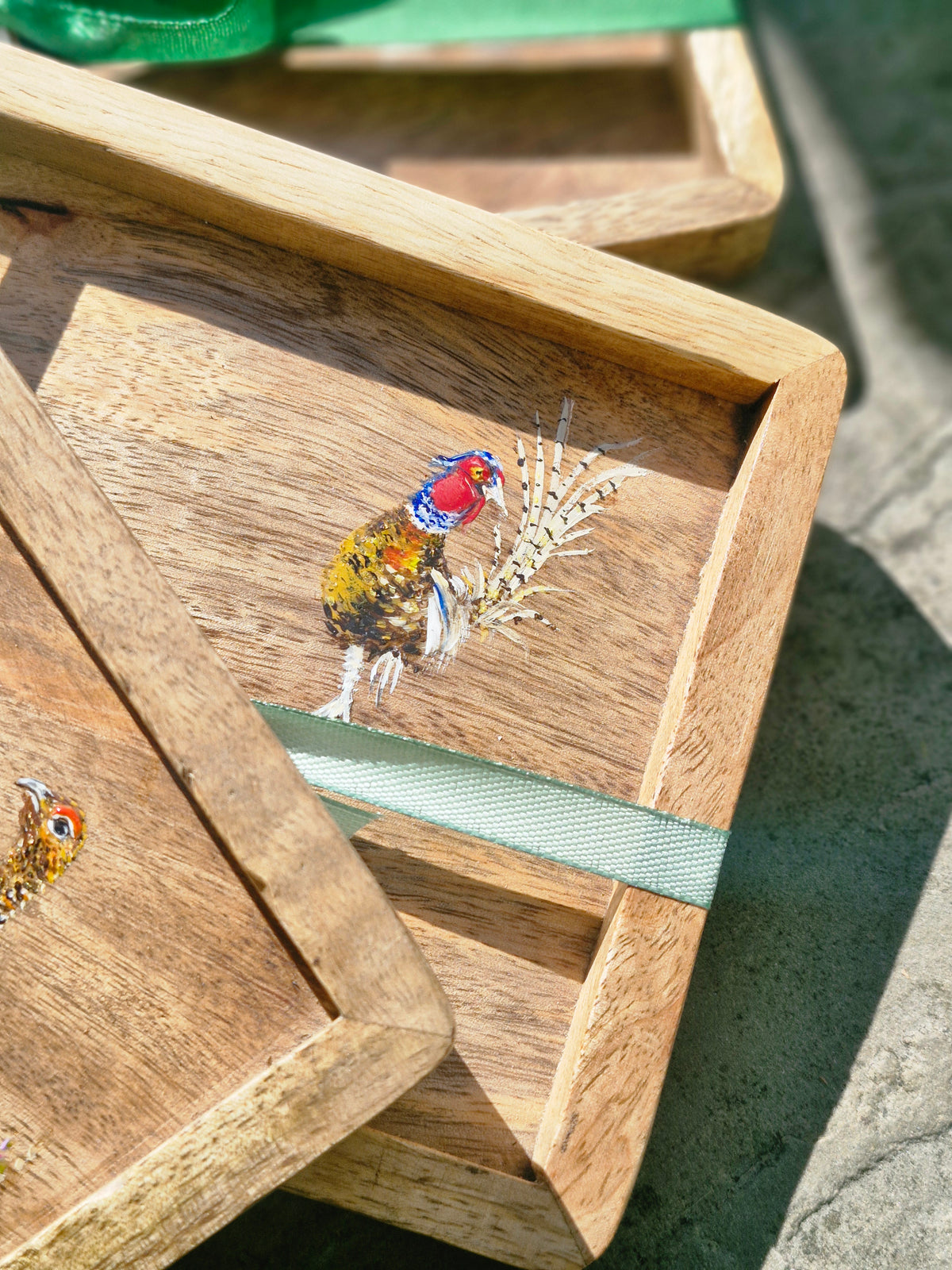 Hand Painted Gamebird Mango Boards / Trays