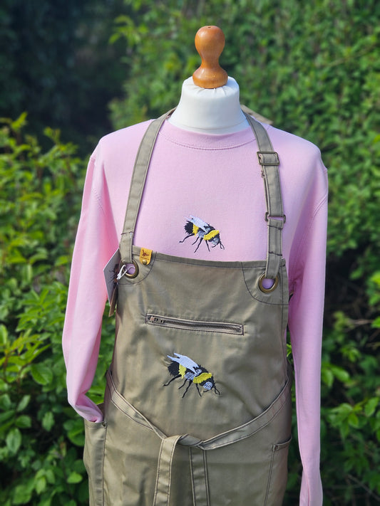 Embroidered Bee Apron