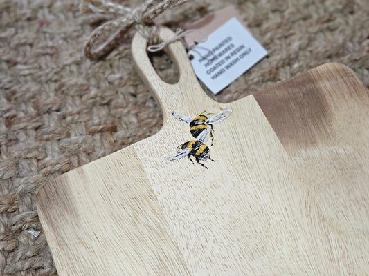 Large Long Hand Painted Double Bee Board / Platter 🐝