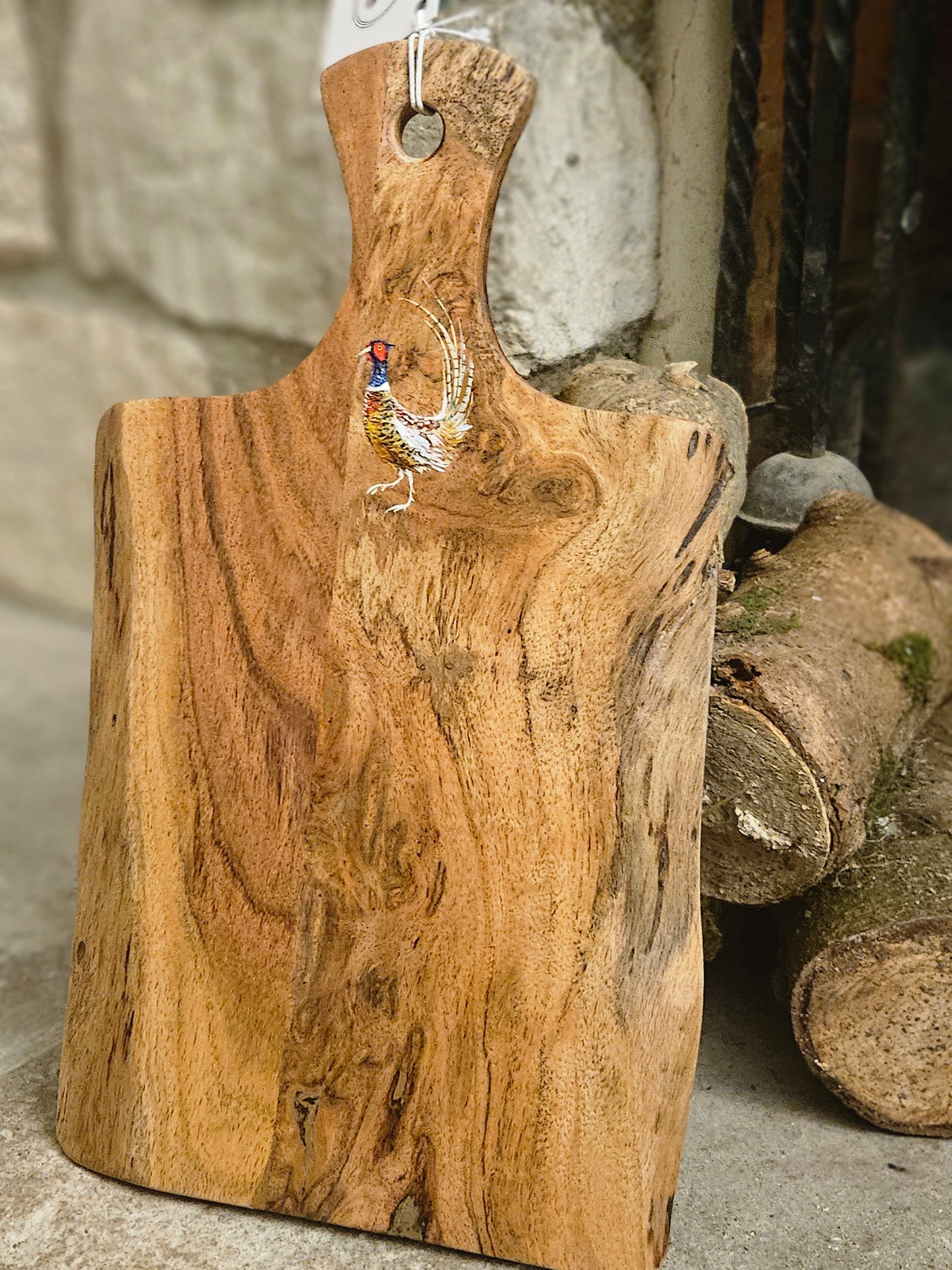 Hand Painted Pheasant Small Board