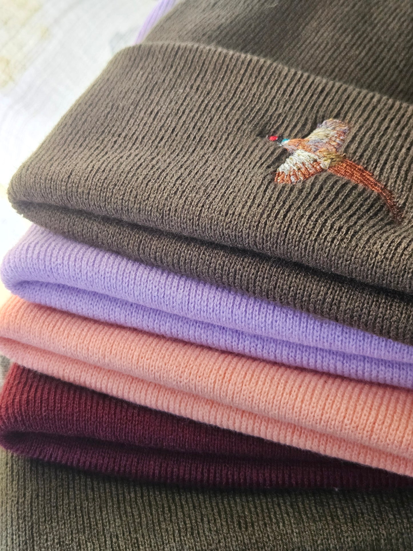 Embroidered Countryside Beanie