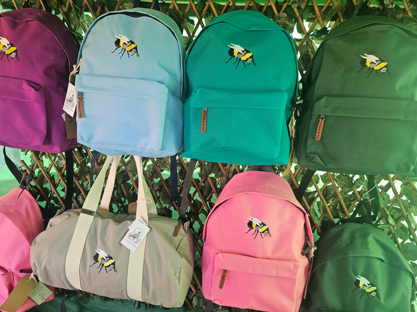 Embroidered Bumble Bee Rucksack