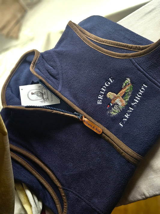 Personalised Gilet. Embroidered Pheasant