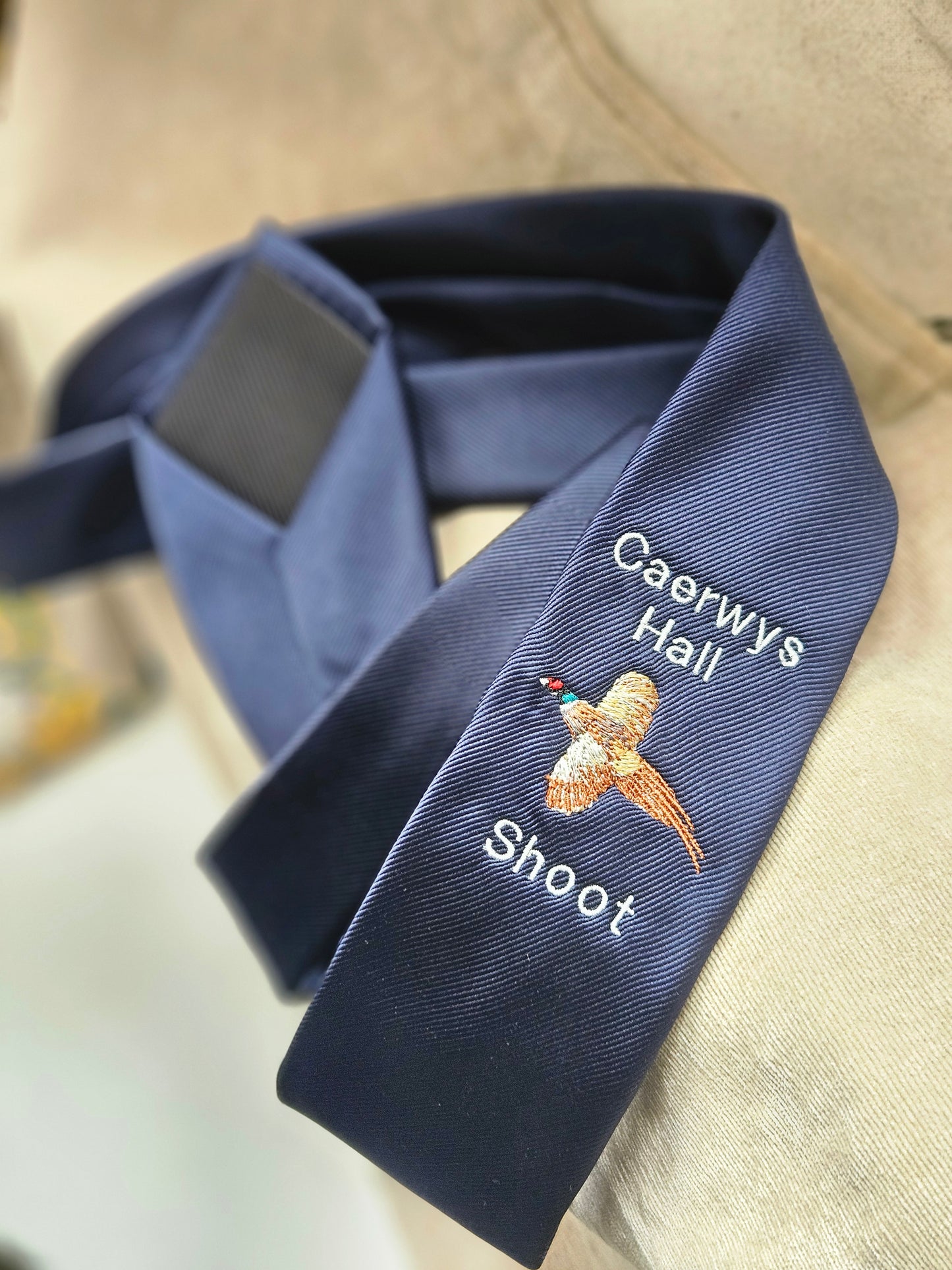 Embroidered Gamebird Silk Boxed Ties